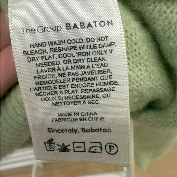 The Group Babaton Thurlow Sweater M Green Merino Wool blend - Picture 6 of 11